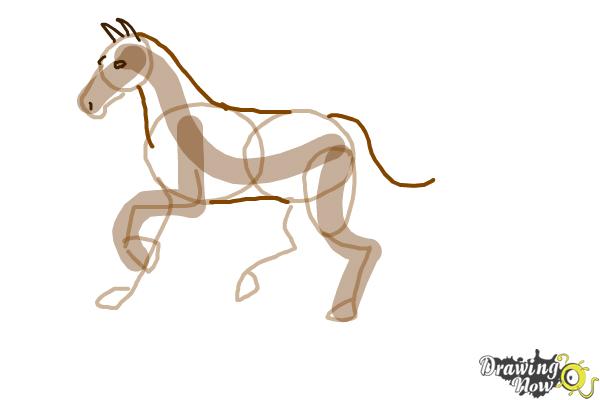 How to Draw a Horse Step by Step - Step 5 How to Draw a Horse Step by Step - Step 5