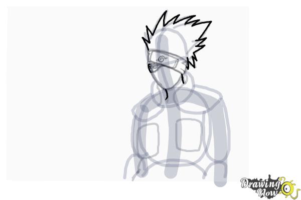 How to Draw Kakashi Hatake from Naruto - Step 10