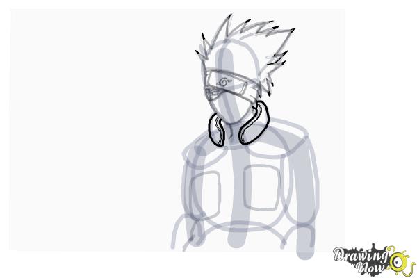 How to draw KAKASHI (Naruto) step by step, EASY 