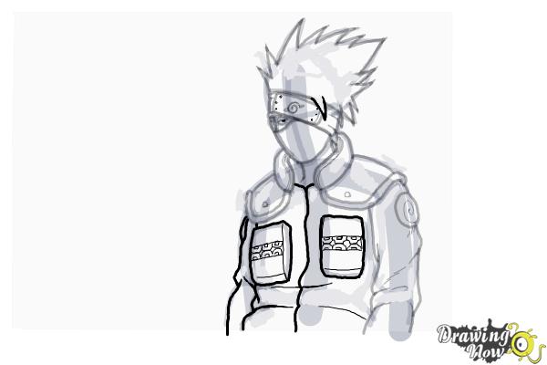 How to Draw Kakashi Hatake from Naruto - Step 13