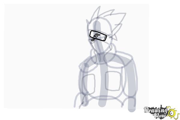 How to Draw Kakashi Hatake from Naruto - Step 8