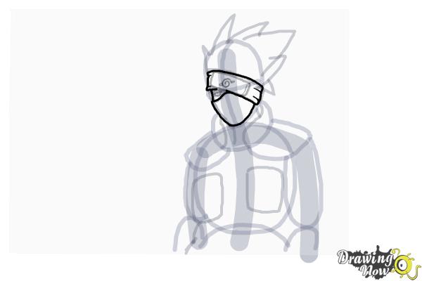 How to Draw Kakashi Hatake from Naruto - Step 9