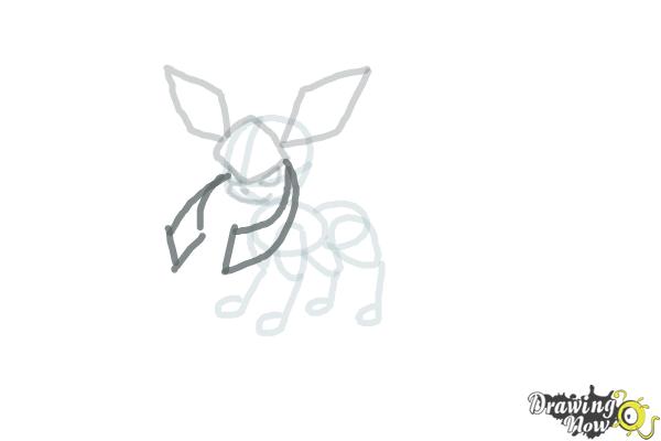 How to Draw Glaceon from Pokemon - Step 7