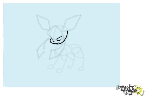 How to Draw Glaceon from Pokemon - Step 8