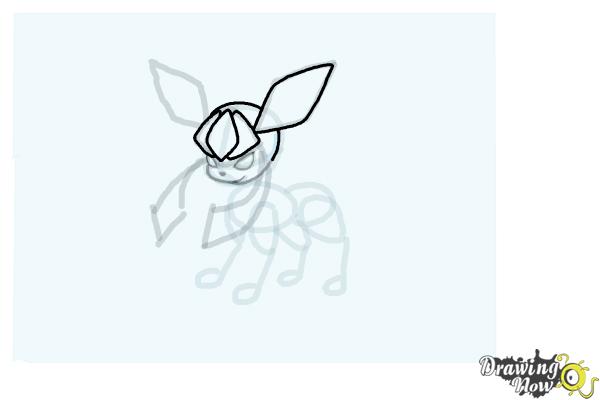 How to Draw Glaceon from Pokemon - Step 9