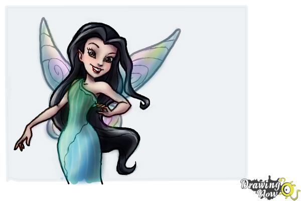 How to Draw Silvermist from Tinkerbell - Step 12