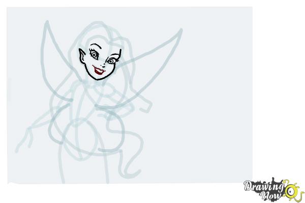 How to Draw Silvermist from Tinkerbell - Step 7