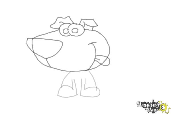 How to Draw a Cartoon Dog - Step 5 How to Draw a Cartoon Dog - Step 5