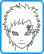 gaara coloring page