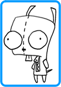 Print Invader ZIM - GIR