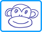 Monkey coloring page