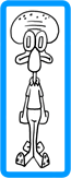 Squidward coloring page