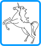 Unicorn coloring page